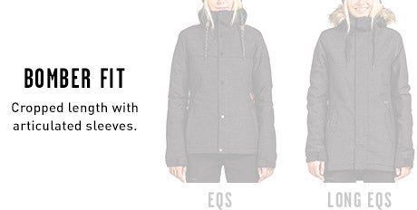 Womens Snow Jacket Bomber Fits