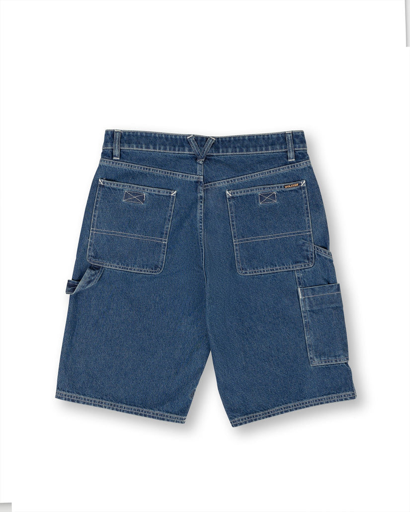 Labored Denim Utility Short - INDIGO RIDGE WASH