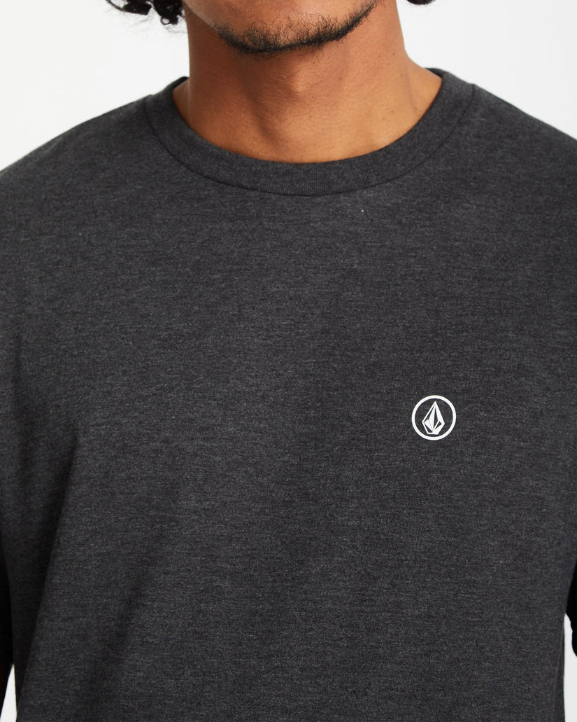 Circle Blanks T-shirt - HEATHER BLACK