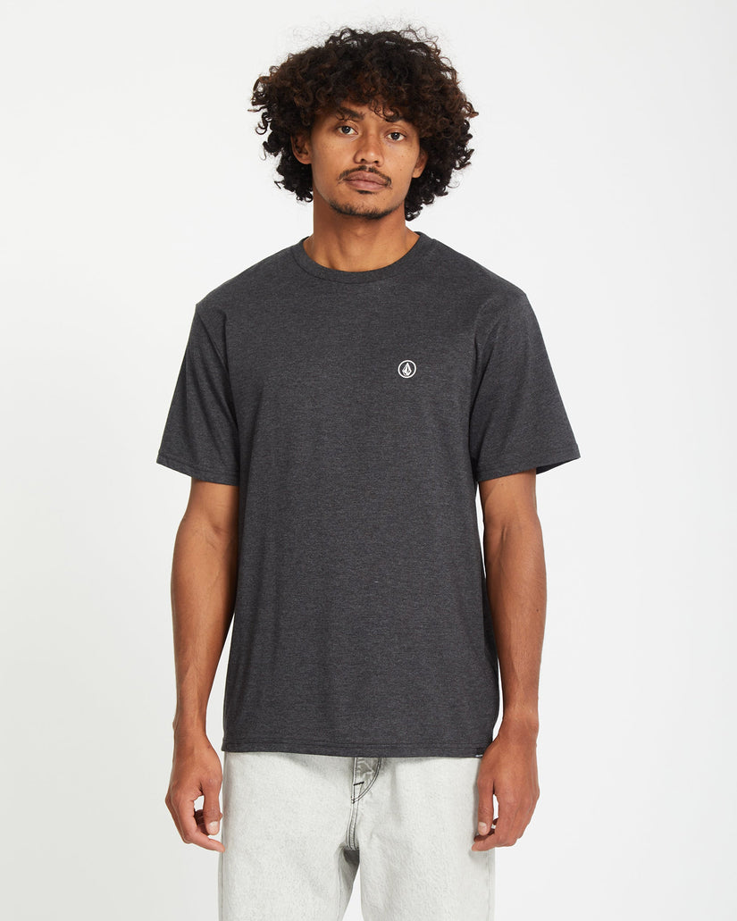 Circle Blanks T-shirt - HEATHER BLACK