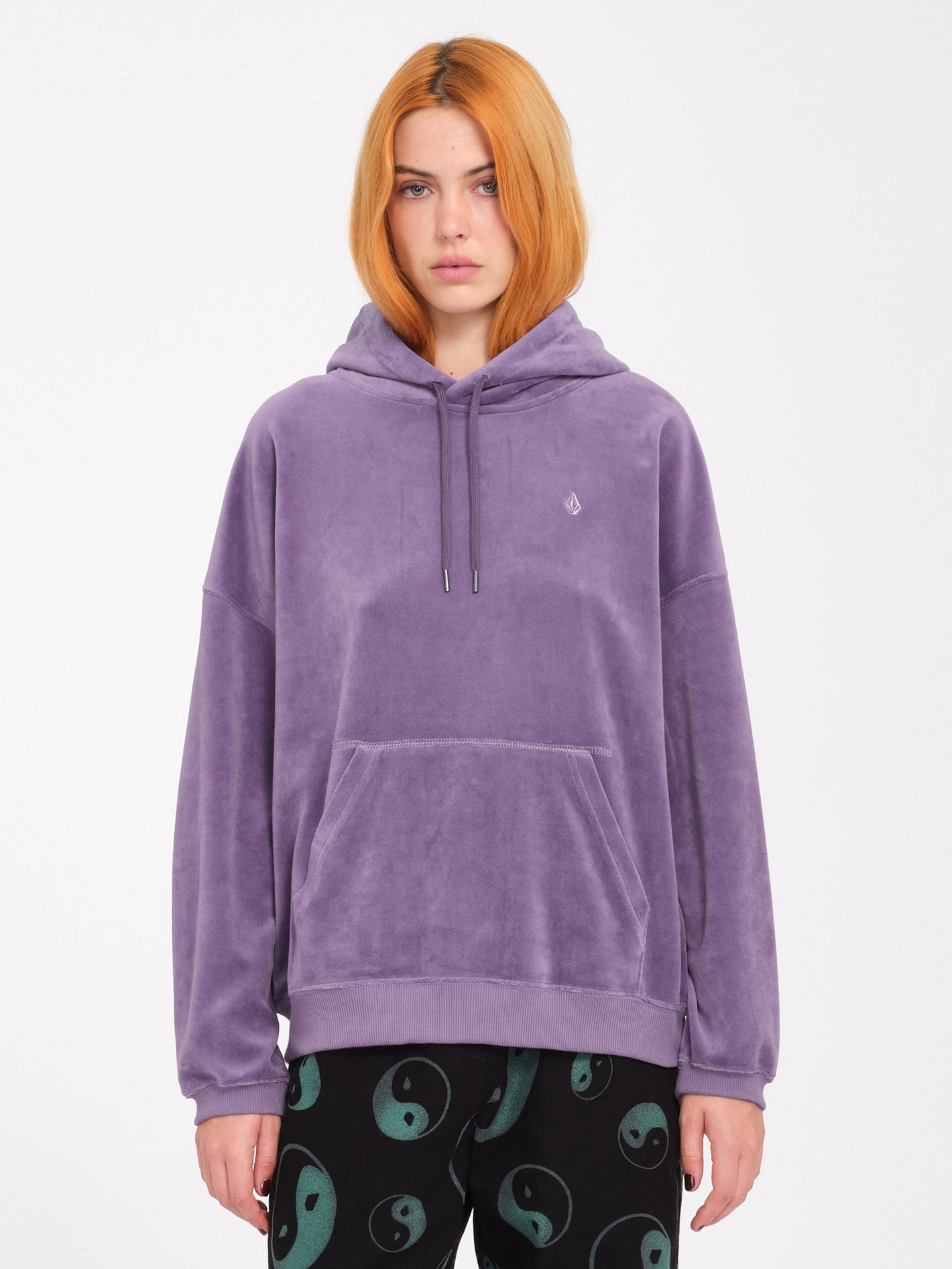 Stone Heart Up Velvet Hoodie Vintage Violet Women Volcom UK