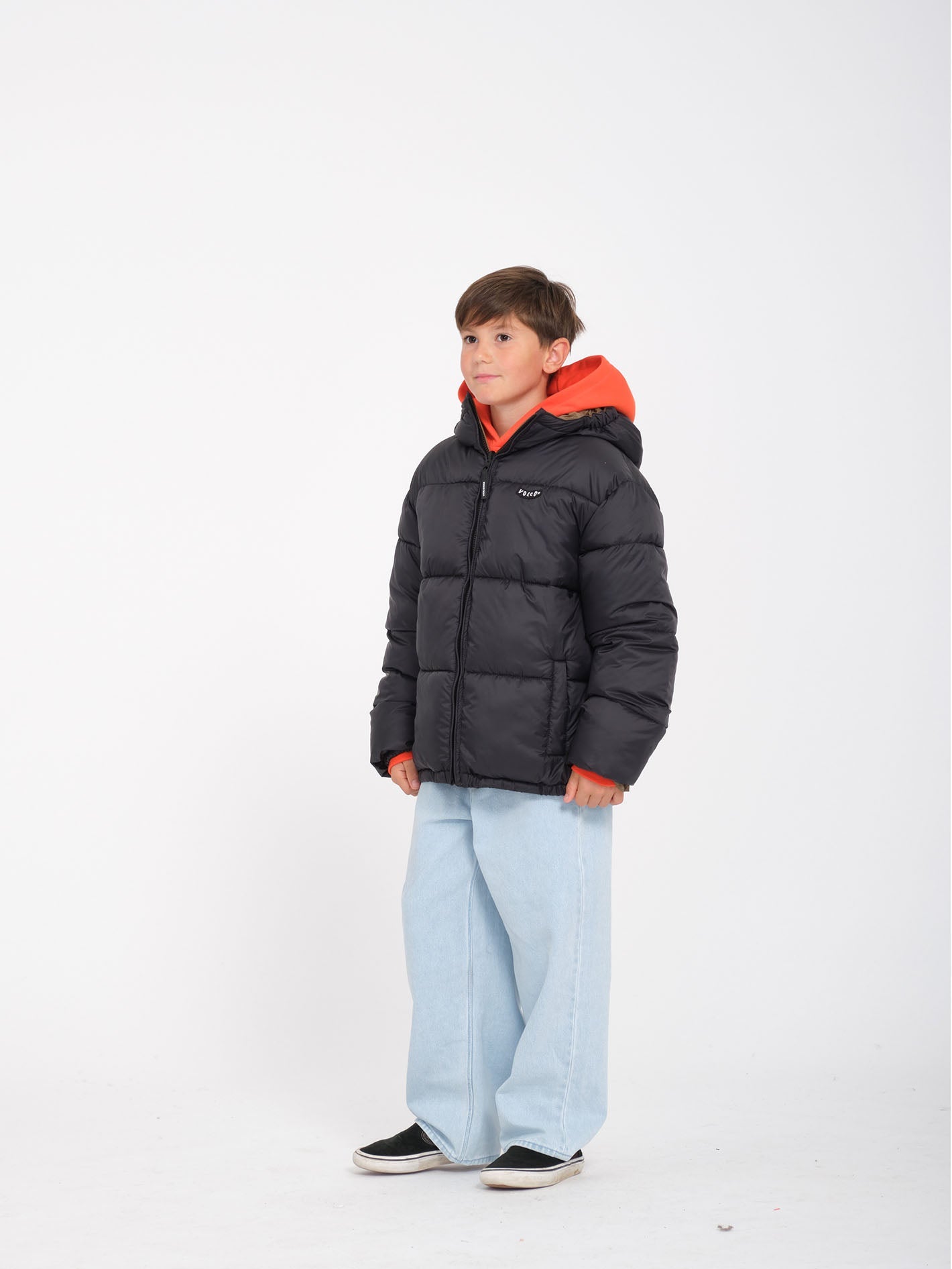 Iconic Puff Jacket Reversible Black KIDS Volcom UK Volcom United Kingdom