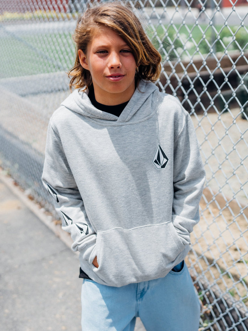 Iconic Stone Hoodie - Heather Grey - (KIDS)