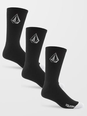 Full Stone Socks (3 Pack) - Black