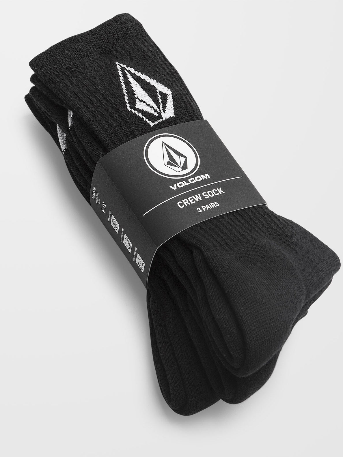 Full Stone Socks (3 Pack) - Black