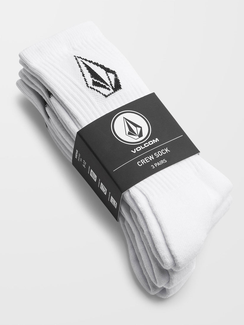 Full Stone Socks (3 Pack) - White