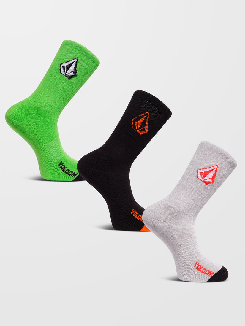 Full Stone Socks (3 Pack) - Electric Green