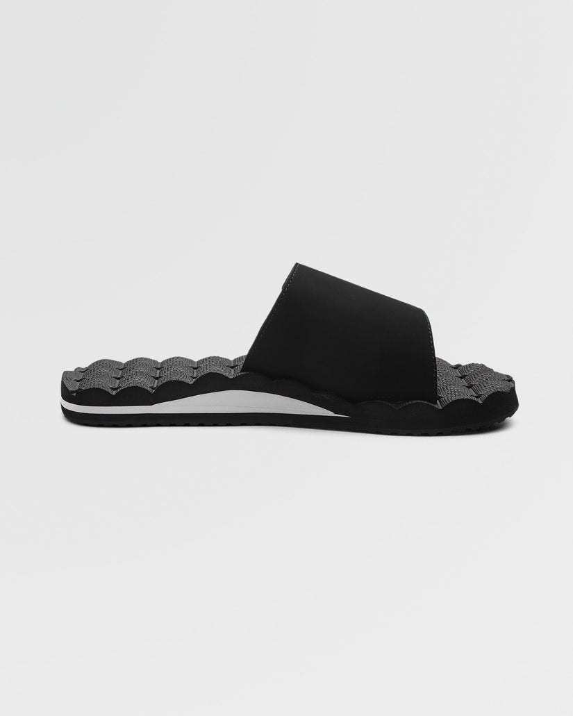 Recliner Slide Sandals - BLACK WHITE