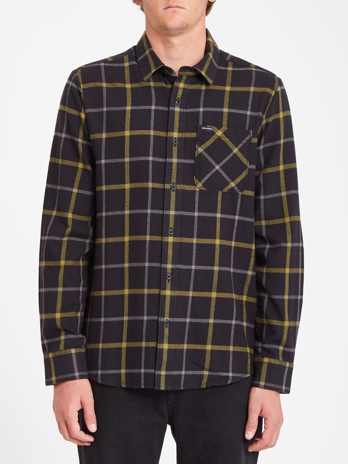 Caden Plaid Shirt - BLACK – Volcom United Kingdom