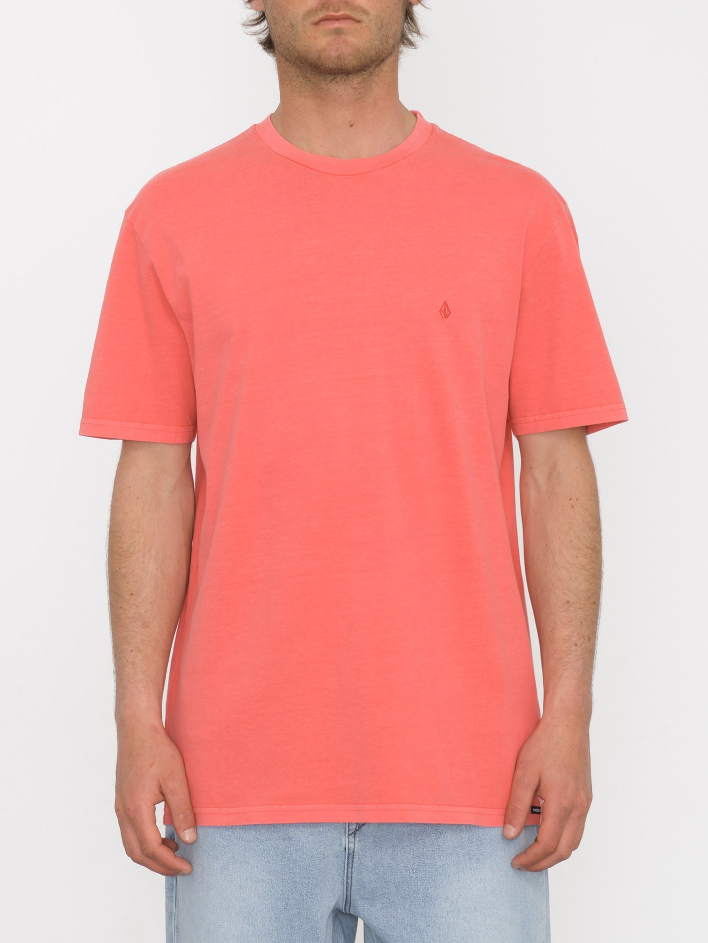 Solid Stone T-shirt - WASHED RUBY