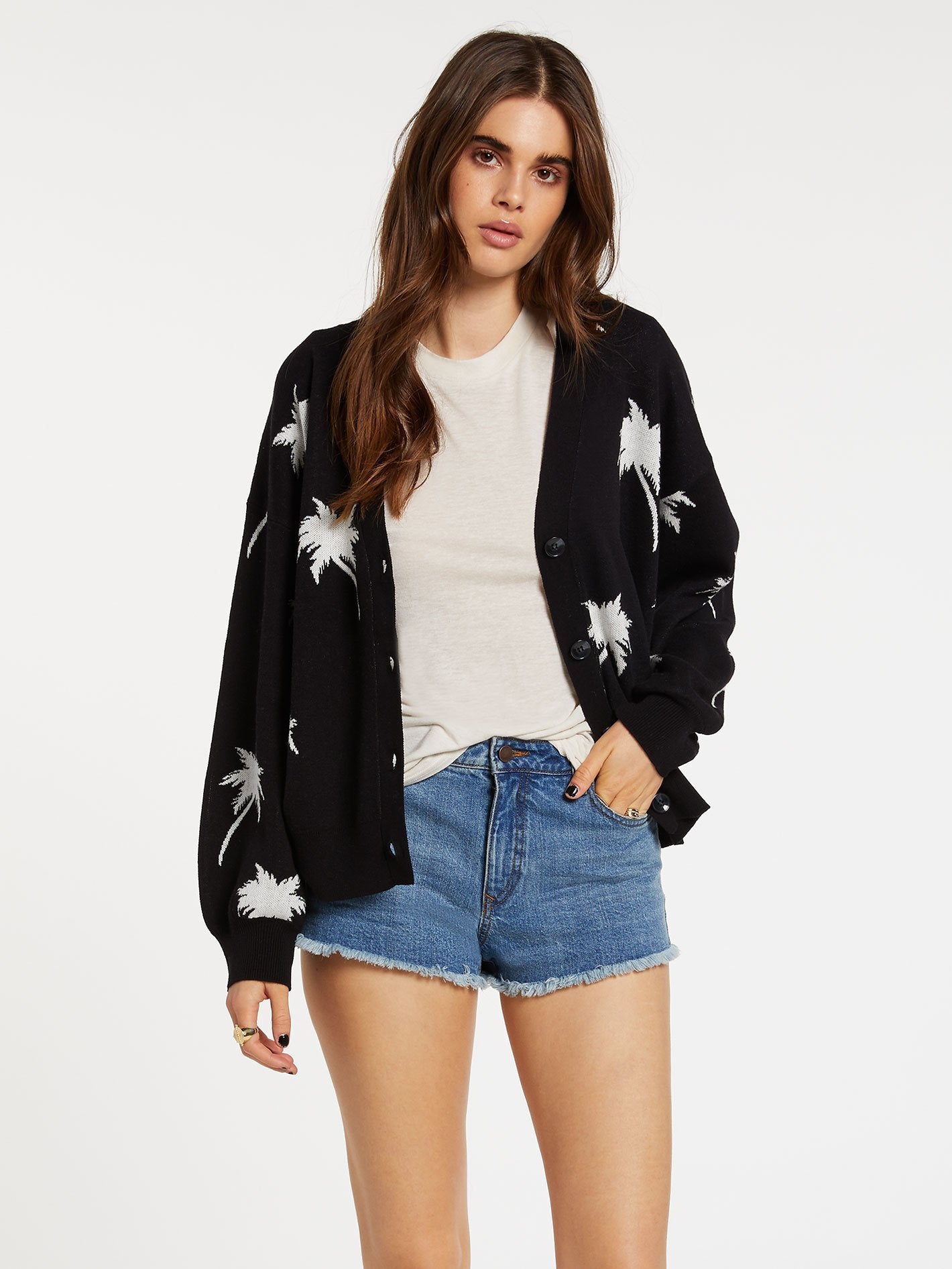 Coco Cardigan - BLACK WHITE – Volcom United Kingdom