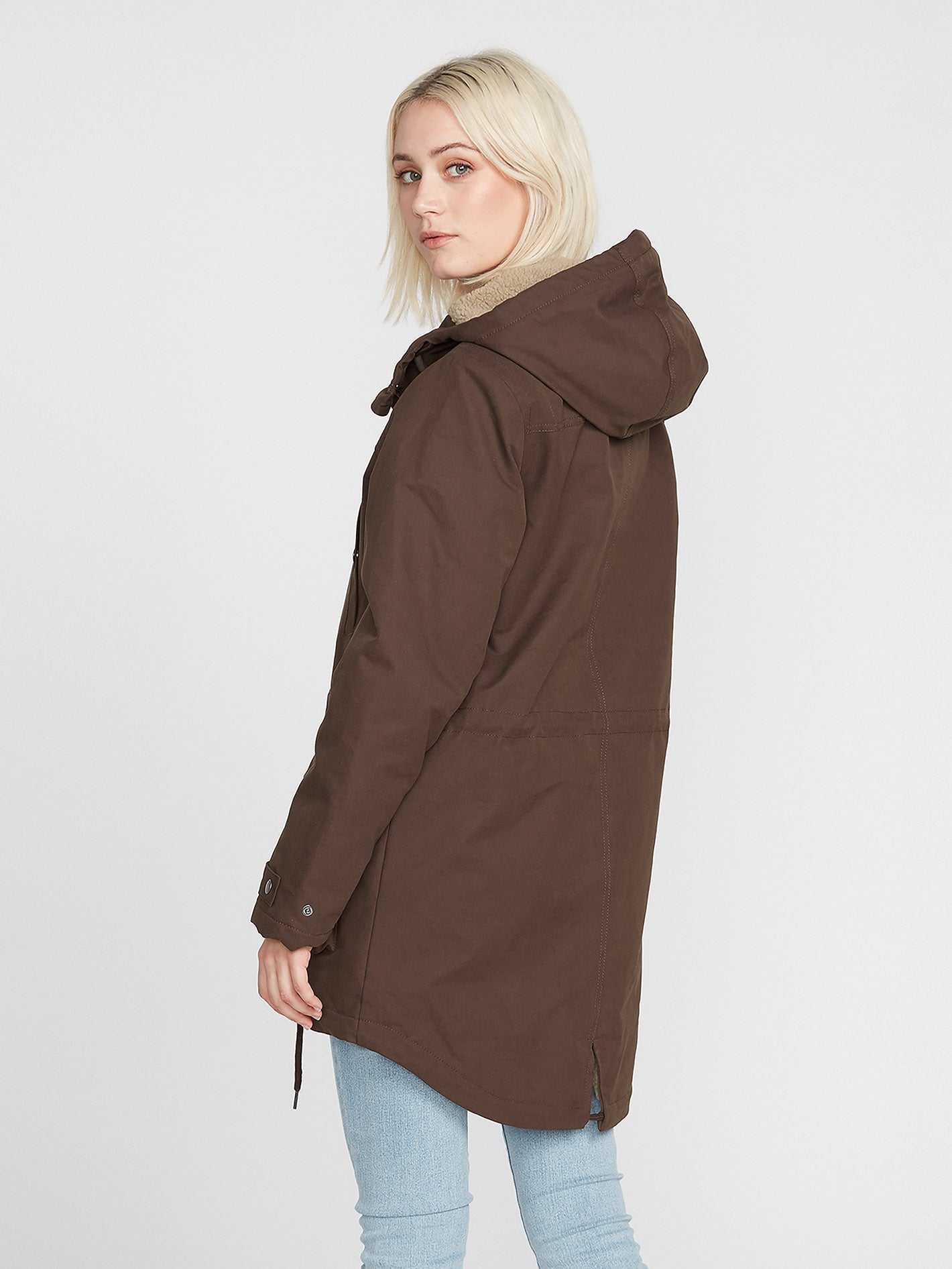 Volcom walk on by parka burgundy sales