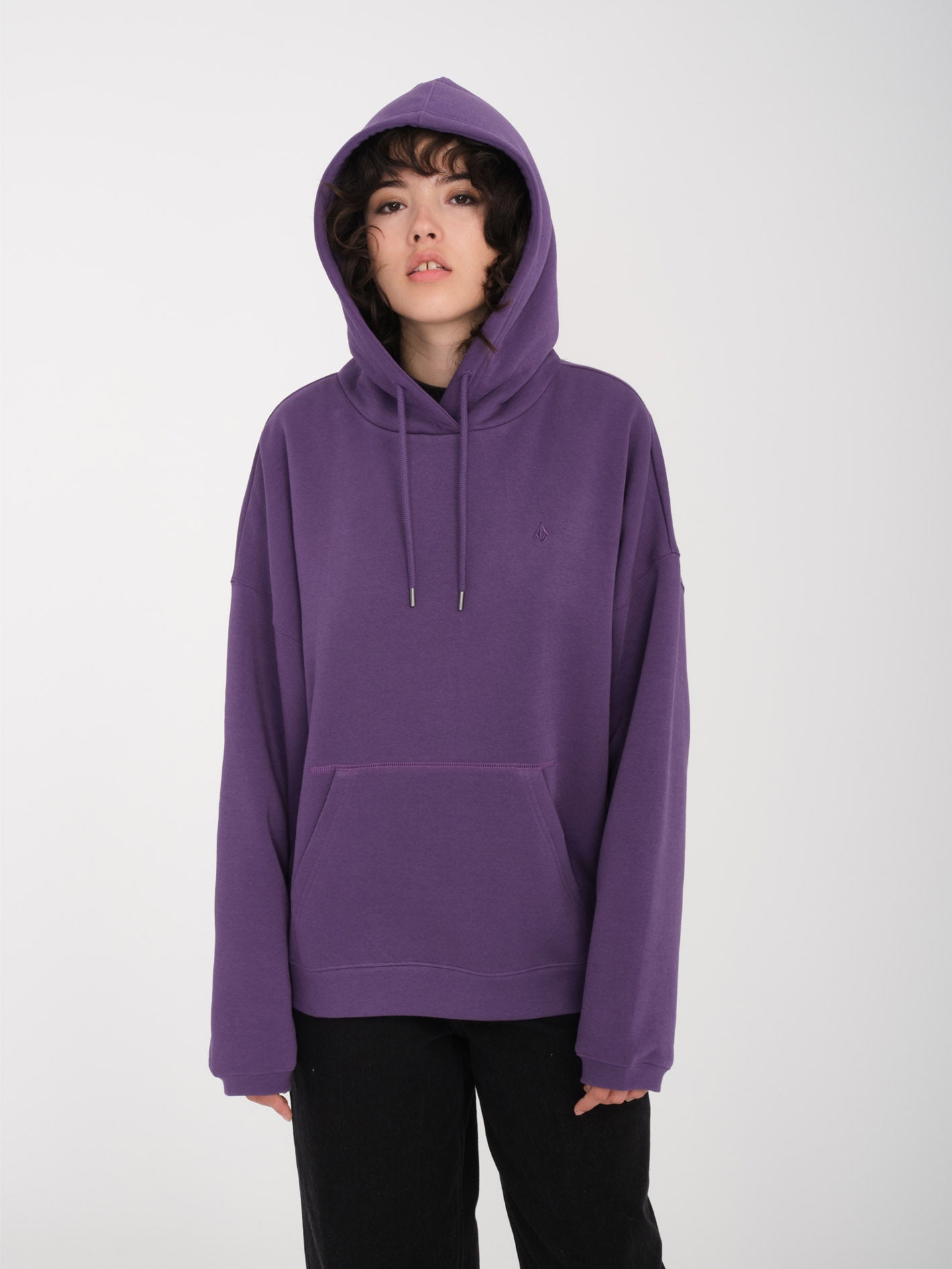 Stone Heart Up Hoodie DEEP PURPLE Women Volcom UK