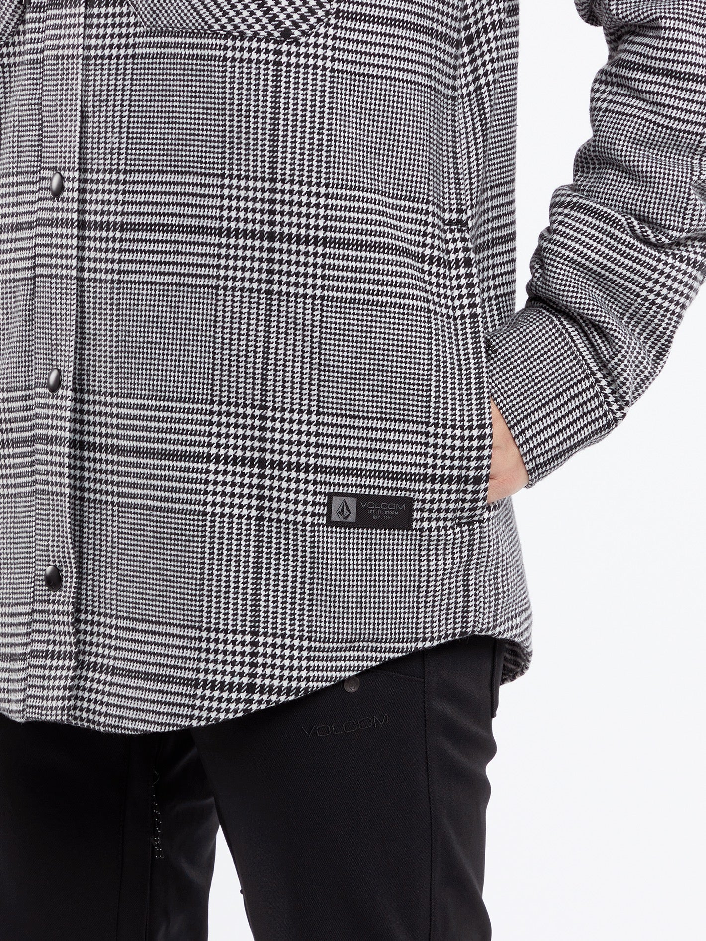 Black and grey flannel jacket hotsell